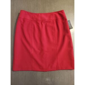 NWT Worthington Red Skirt Size16 Pencil Career Business Professional Power Woman